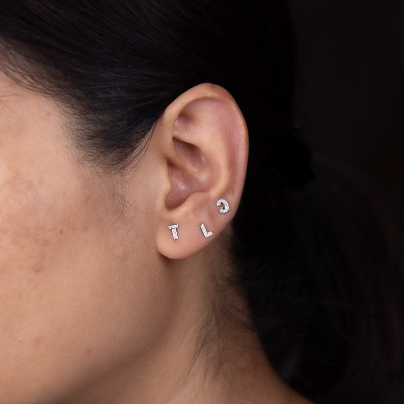 Letter Ear Stud - A to Z