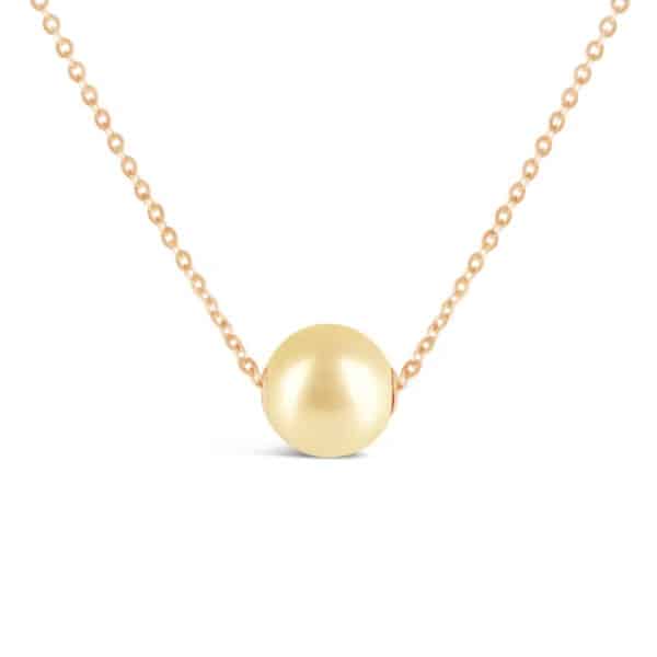 Golden Floating Pearl Necklace