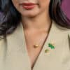 Golden Floating Pearl Necklace