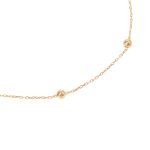 14K Yellow Gold Ball Chain Necklace / 16 Inches