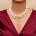 Audrey 3 Strands Pearl Necklace