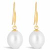 Oval Pearl Drop Earrings