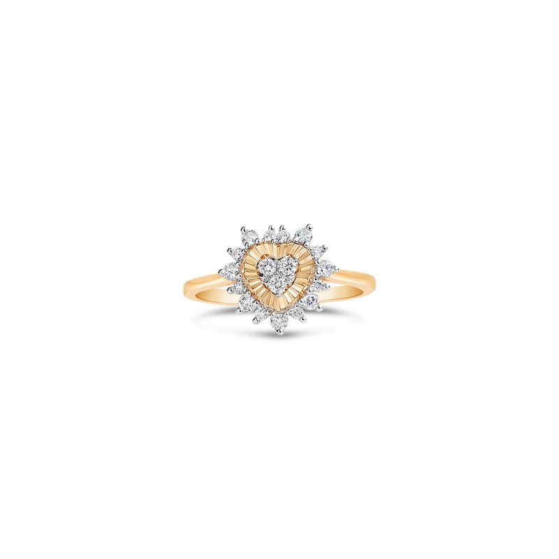Luminous Diamond Heart Ring