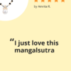 Butterfly Wings Diamond Mangalsutra with Pearl Drop/  6 beads