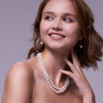 Diana Double Oval Pearl Necklace Ball Clasp