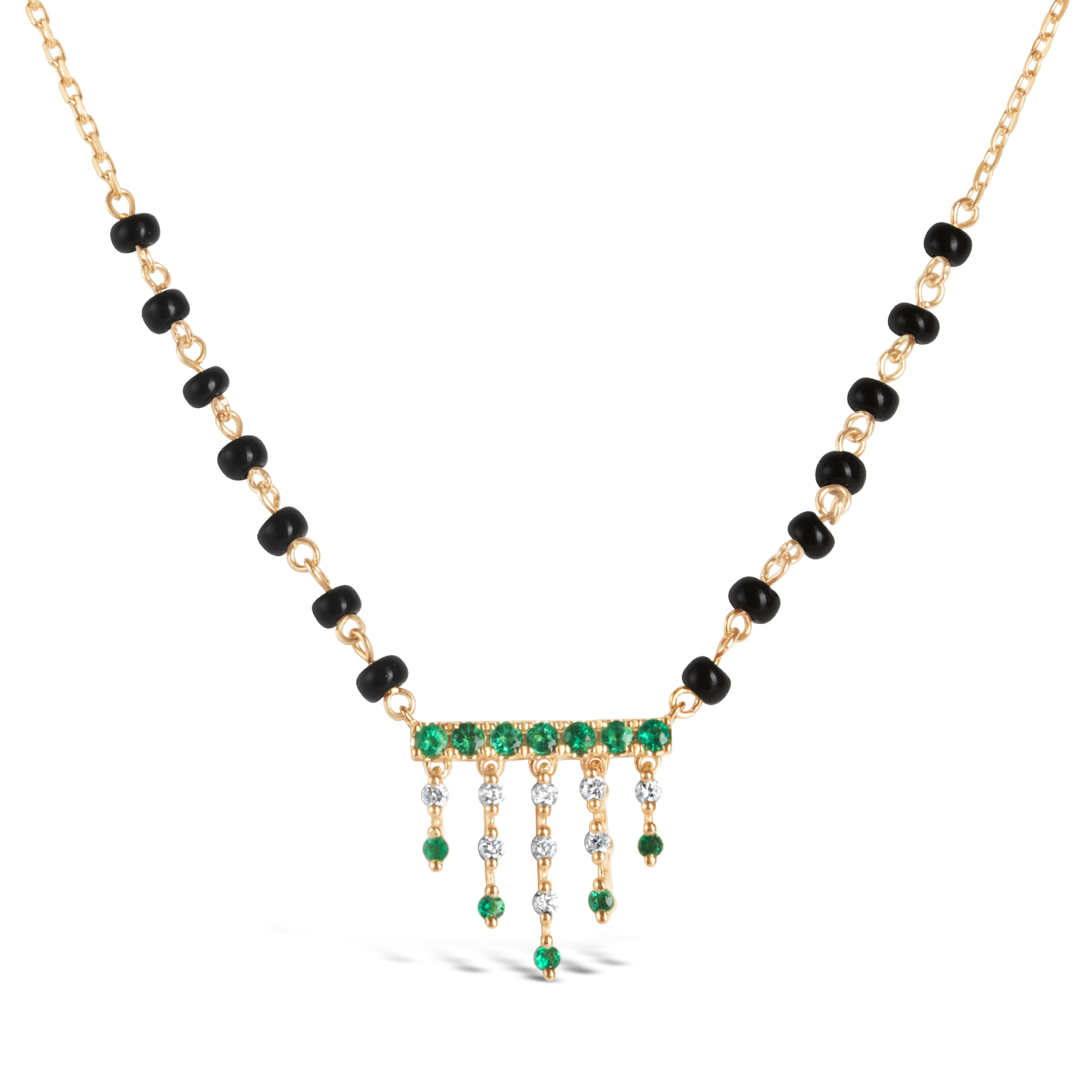 Sanu Jharana Mangalsutra (Emerald)