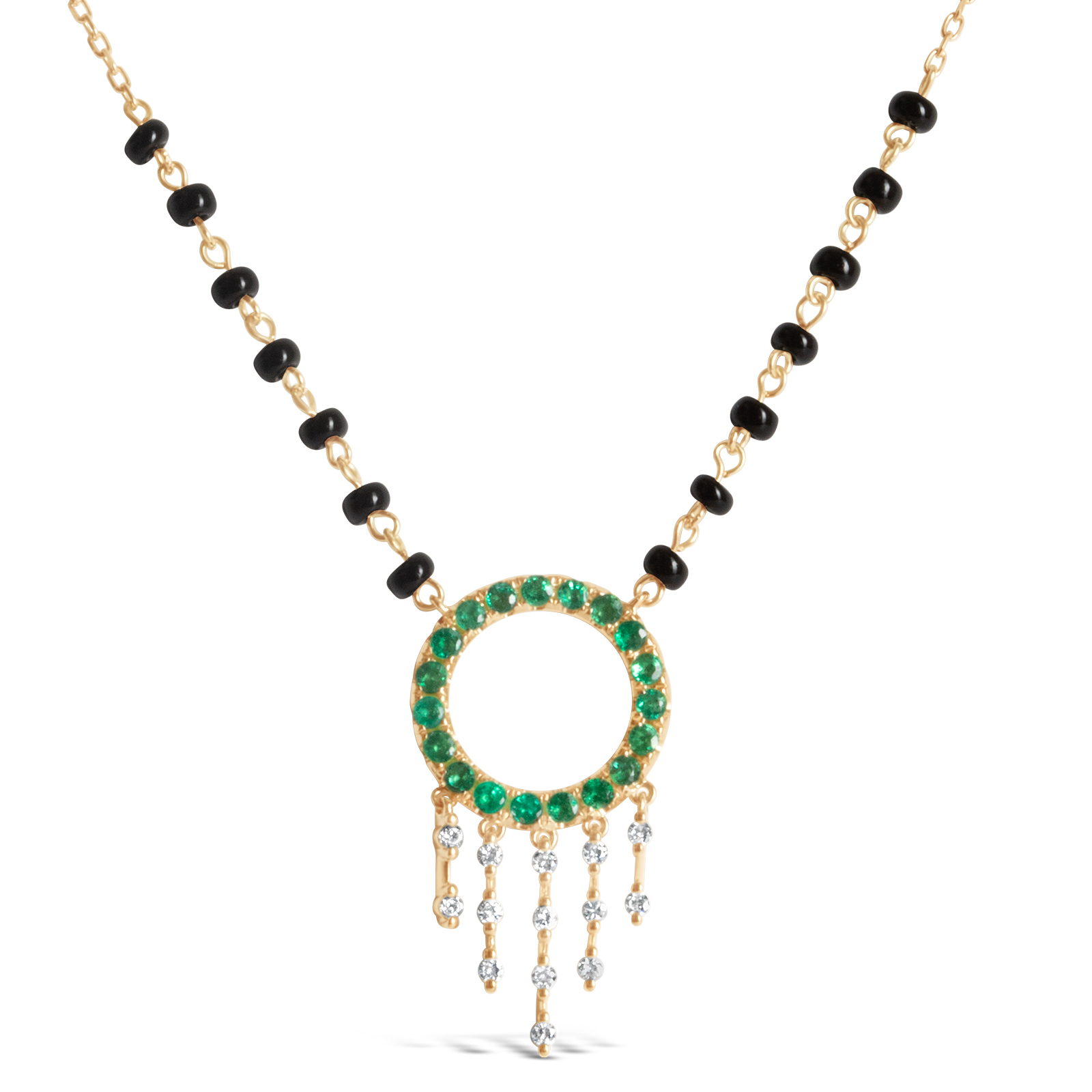 Mohini Emerald & Diamond Mangalsutra