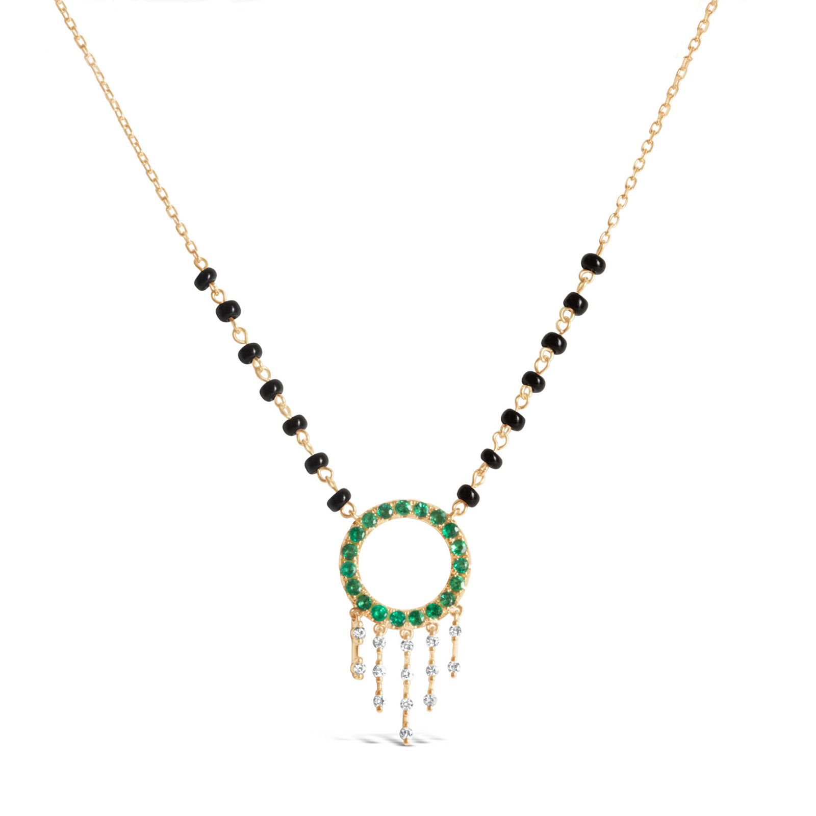 Mohini Emerald & Diamond Mangalsutra