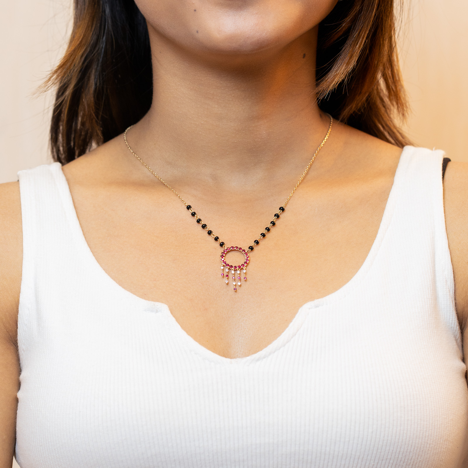 Mohini Ruby & Diamond Mangalsutra