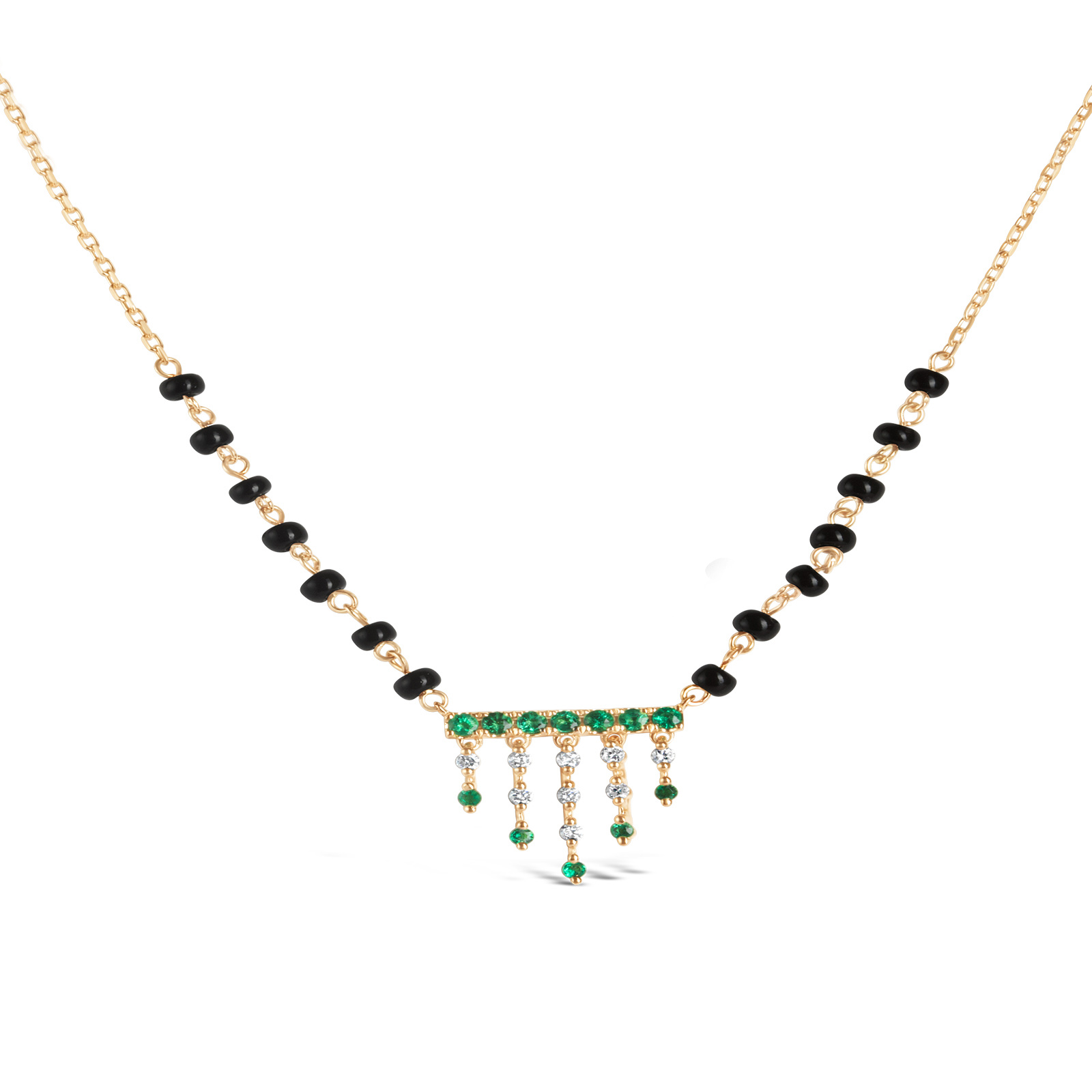 Sanu Jharana Mangalsutra (Emerald)