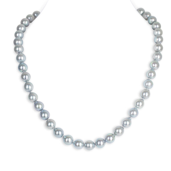 Akoya Silver Grey Pearl Necklace