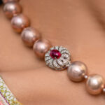 Anna Edison Pearl Necklace / Ruby