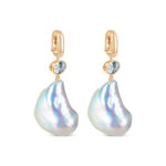 Aquamarine Baroque Pearl Charm