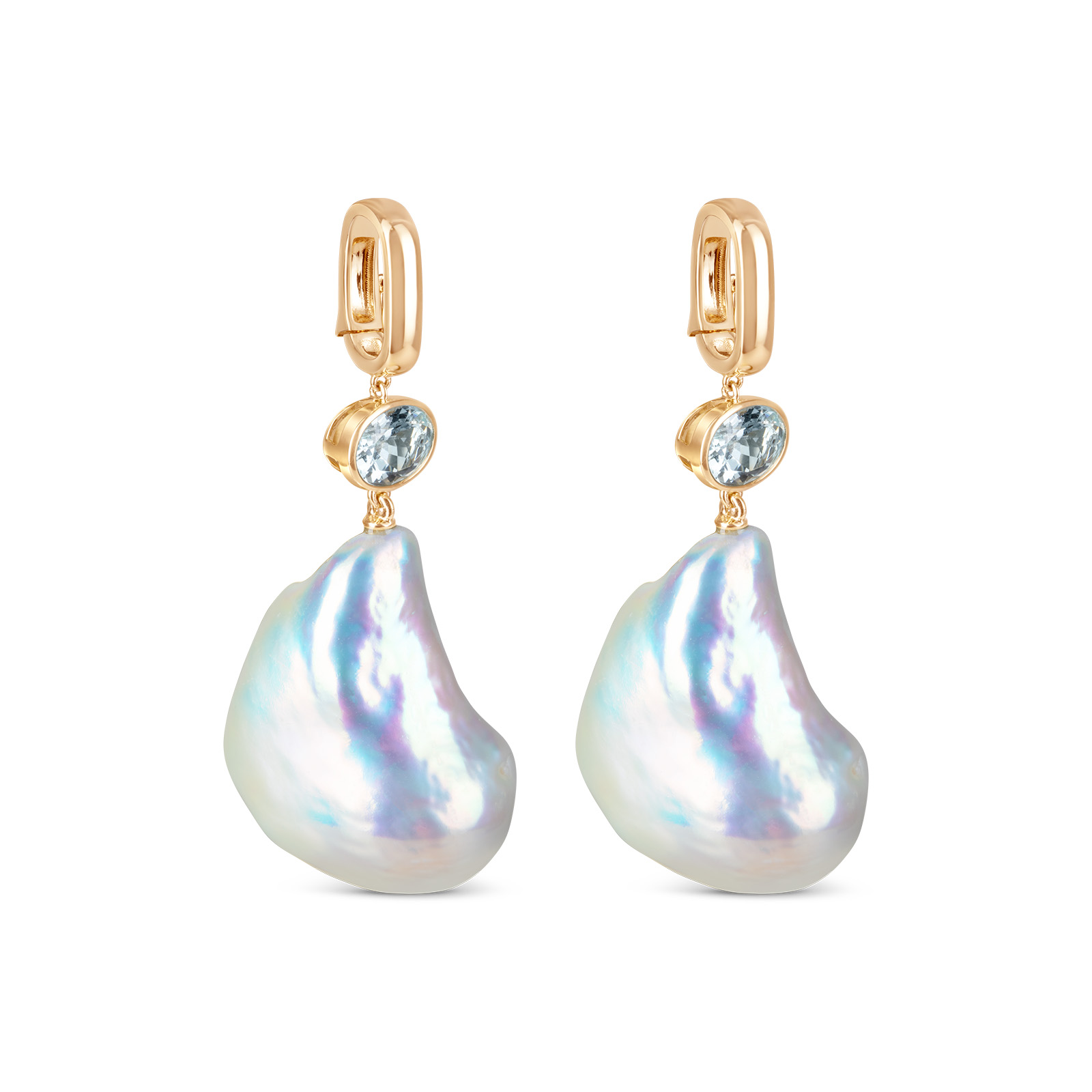 Aquamarine Baroque Pearl Charm