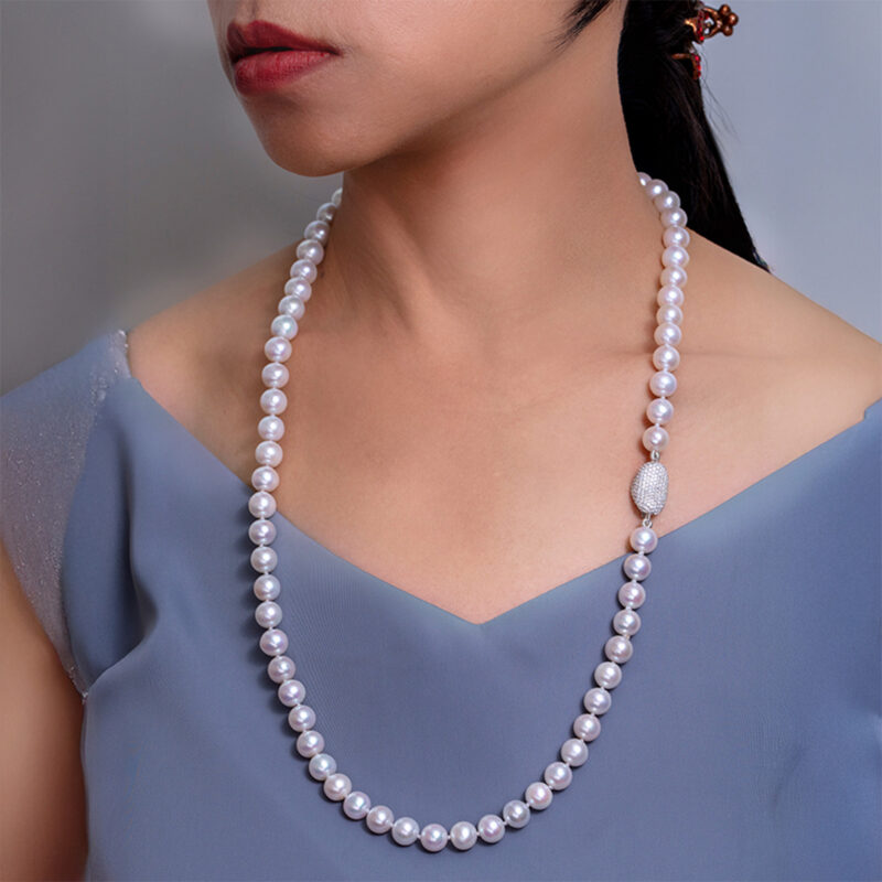 Cathy Round Pearl Necklace /26 inches