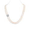 Kamala Double Strands Oval Pearl Necklace