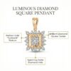 Luminous Diamond Square Pendant