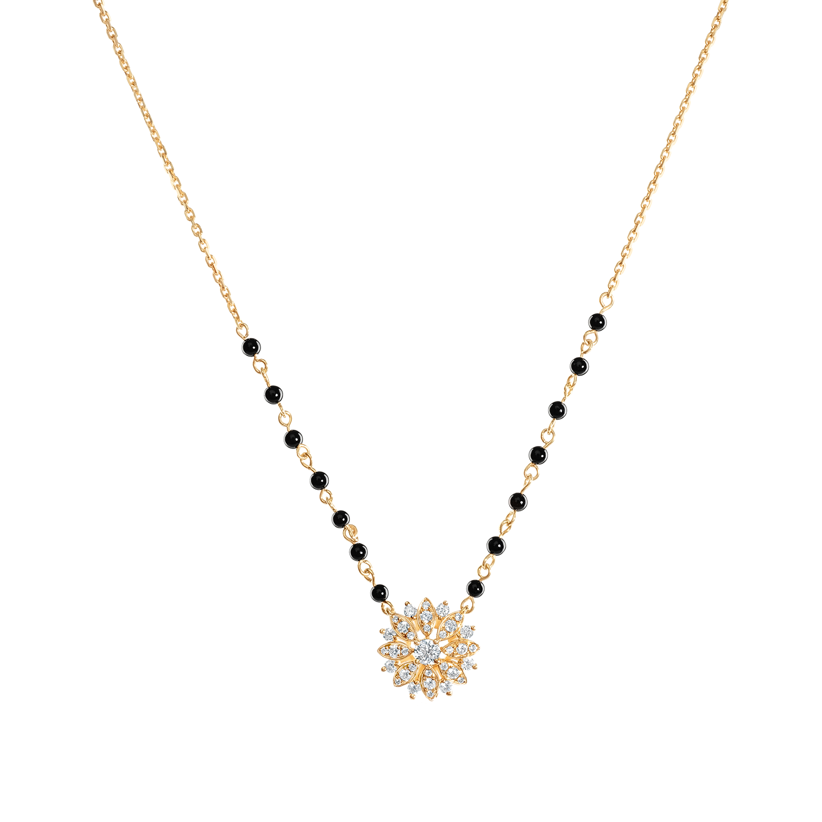 Pushpa Diamond Mangalsutra without Pearl