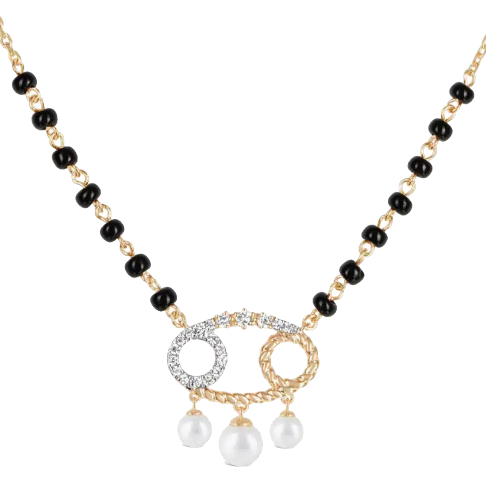 Cancer with Pearl Zodiac Mangalsutra (21 Jun - 22 Jul)