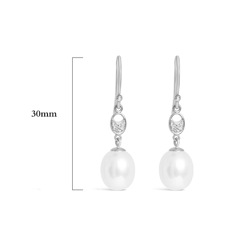 Emi Pearl & Diamond Earring Danglers