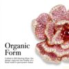 Exquisite Silver Pink Pave Flower Brooch - KN