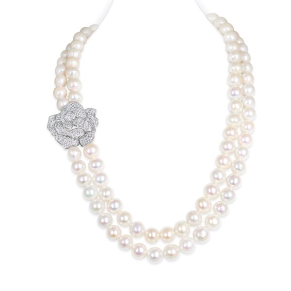 Blooming Gardenia Pearl Necklace / Double Strand