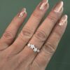 Four Flower Diamond Ring