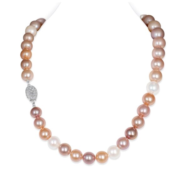 Mina Multicolour Round Pearl Necklace/ Princess 17-18 inches
