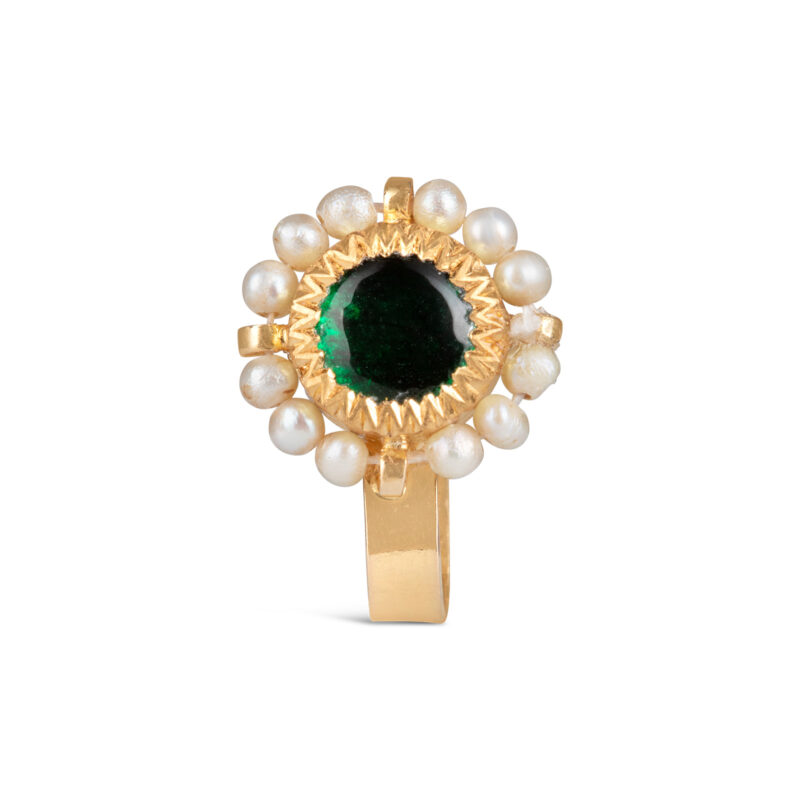 Aalia Green Nose Pin / Nath/ Fuli