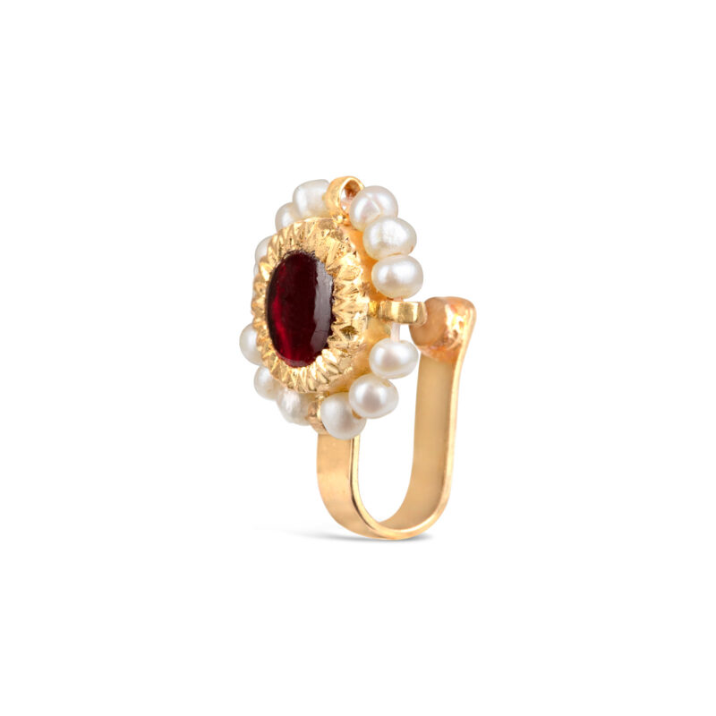 Aalia Red Nose pin / Nath/ Fuli