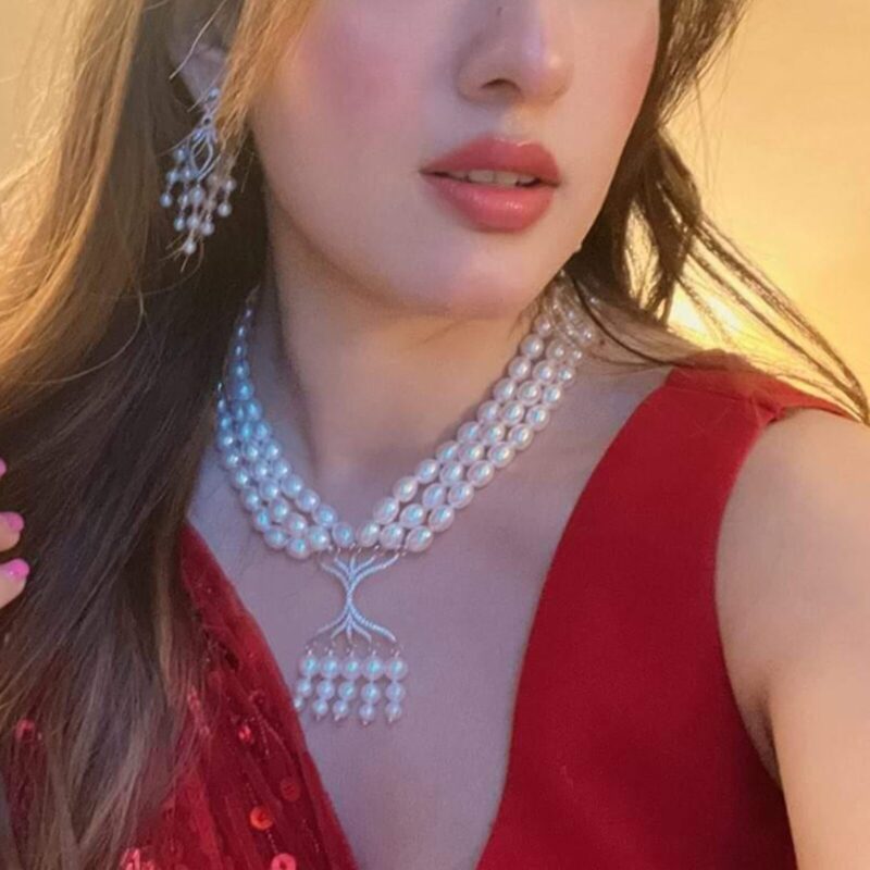 Aditi Vic Pearl & Diamond Necklace