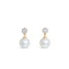Akari Pearl and Diamond Earrings