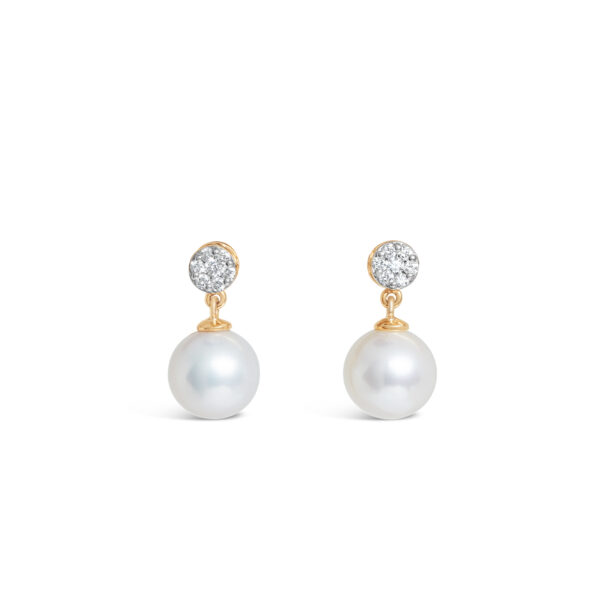 Akari Pearl and Diamond Earrings