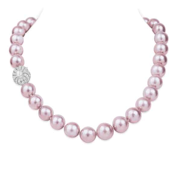 Anna Rose tone Pearl Necklace/ Moonstone