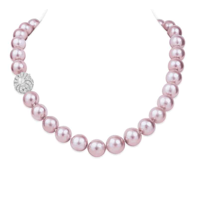Anna Rose tone Pearl Necklace/ Moonstone