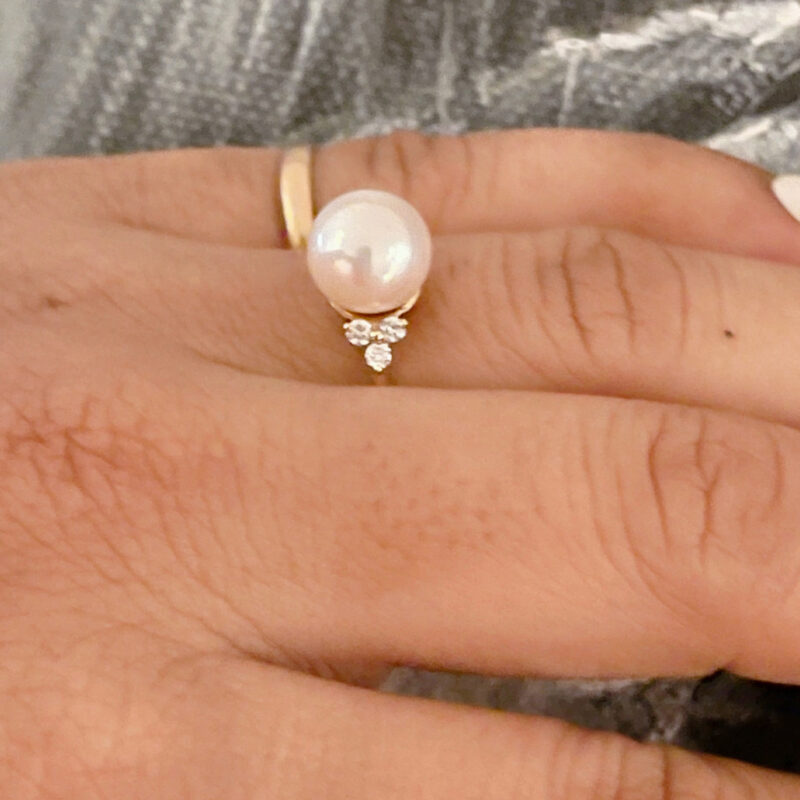 Anne Pearl & Diamond Ring