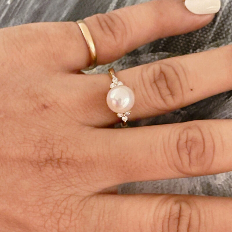 Anne Pearl & Diamond Ring