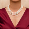 Audrey 3 Strands Pearl Necklace