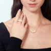 Ava Pearl and Diamond Necklace