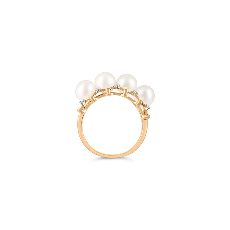 Ava Pearl and Diamond Ring
