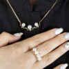 Ava Pearl and Diamond Ring