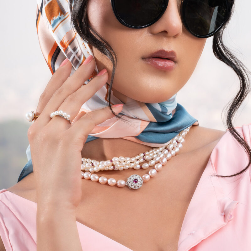 Ava Pearl and Diamond Ring