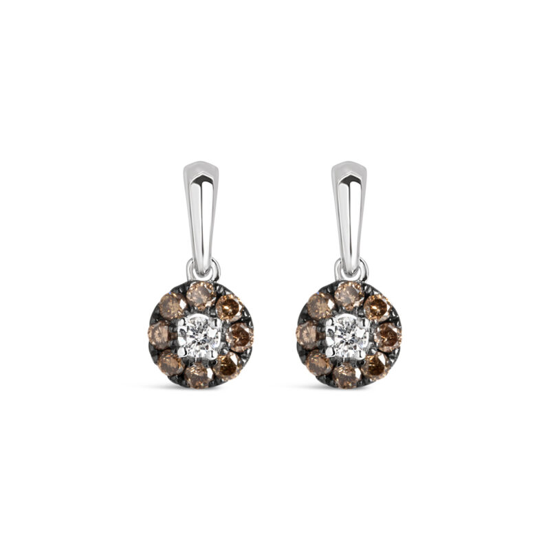 B/W Diamond  Dangler Earrings