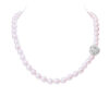 Bella Lavender Oval Pearl Necklace /Moonstone Clasp