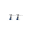 Blue Sapphire with Diamond Earring Dangler