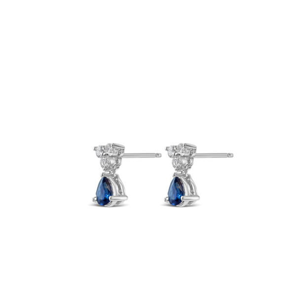 Blue Sapphire with Diamond Earring Dangler