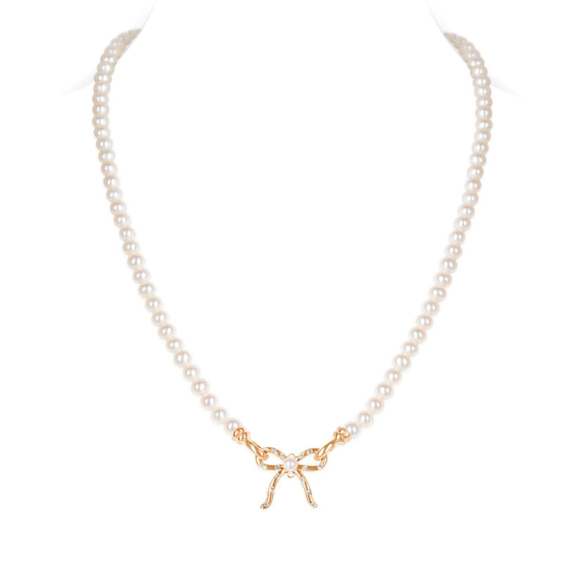 Blushing Bow Center Necklace