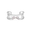 Blushing Bow Cuff Bracelet (Silver)