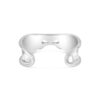 Blushing Bow Cuff Bracelet (Silver)