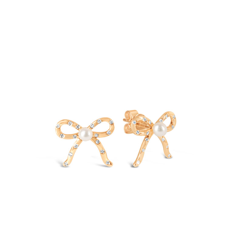 Blushing Bow  Earrings